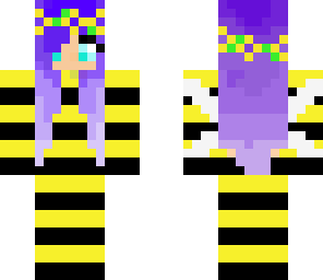 purple haired bee