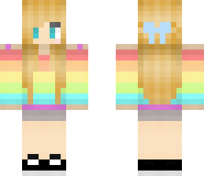 pretty girl rainbow skin