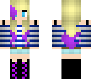 textured blonde girl with purple dip dye