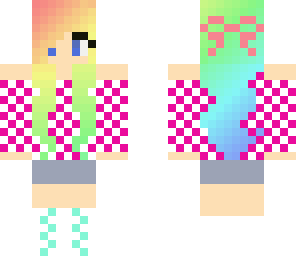 rainbow edited girl