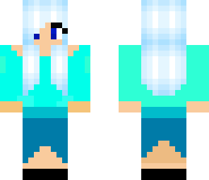 icy lady in blue