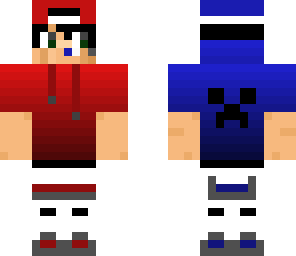 red and blue