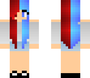 finished red and blue girl