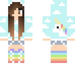 unicorn hoodie brunette