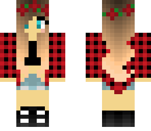 girl in plaid shirt