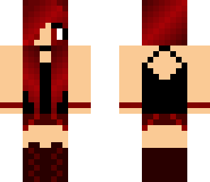 red gothic gamer girl