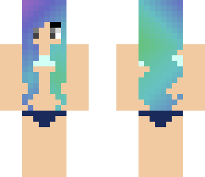 bikini blue hair