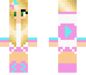 blue and pink youtube girl