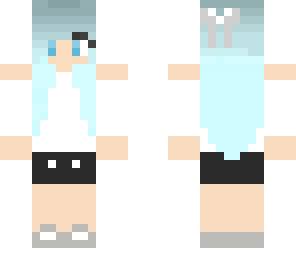 pretty blue ombre hair girl