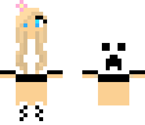 black and white creeper girl