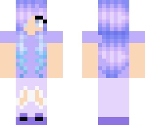 purple hair skin 