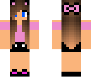 cute cat girl with a bow