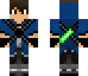 jedi blue w green lightsaber