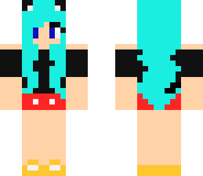 mickey mouse girl x blue hair x
