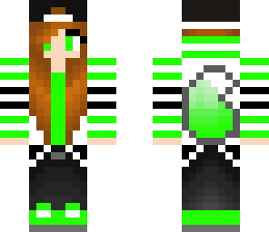green skatergirl