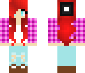 pink plaid girl