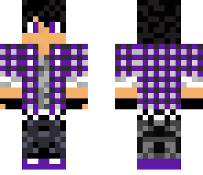 purple teen checkered