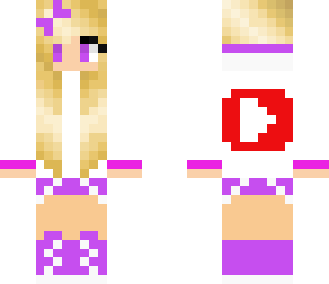 girl youtube skin