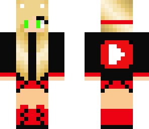 black and red youtuber wolf girl
