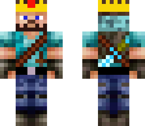 king steve red blue eyes