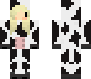 cute girl in cow onesie