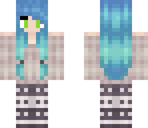 blue haired girl