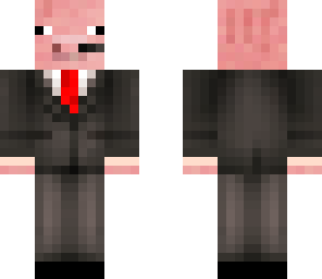 pig in a suit with headsets