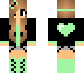 mint green heart girl 