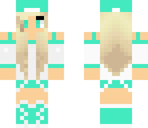 mint green girl