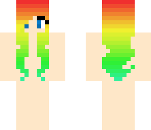 girl rainbow hair base
