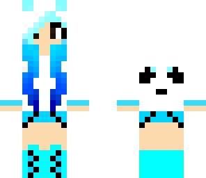 panda girl blue
