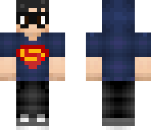 cool boy with glasses and supermen shirt