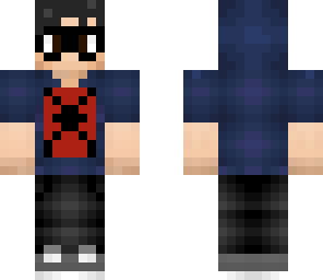 cool boy with glasses and spider man shirt