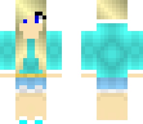 light blue hoodie girl
