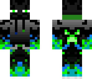 blue and green enderman