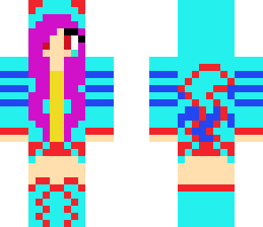 blue and red pikachigirl