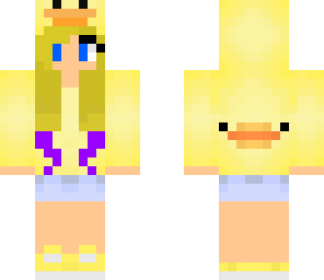 purple tips duck girl blond