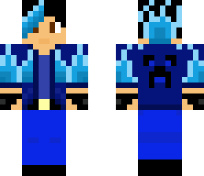 blue flame person