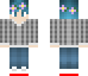 bue hair flannel