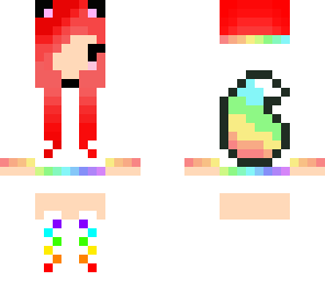 ment4life's rainbow wolf skin