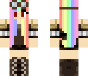 rainbow steampunk girl