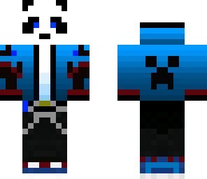 panda azul con rojo  2