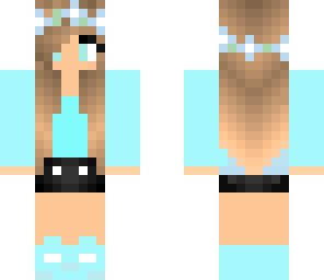 blue flower girl