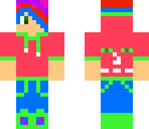 multicolured ender boy