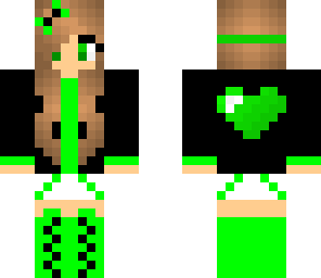 green heart girl