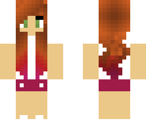 girl with raspberry and brown hair