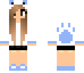 paw girl - blue w pockets