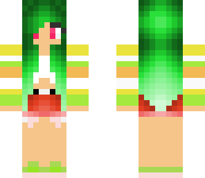 green hair girl