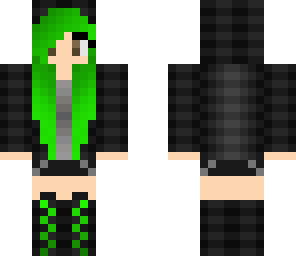 green emo girl