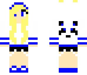 blue panda girl